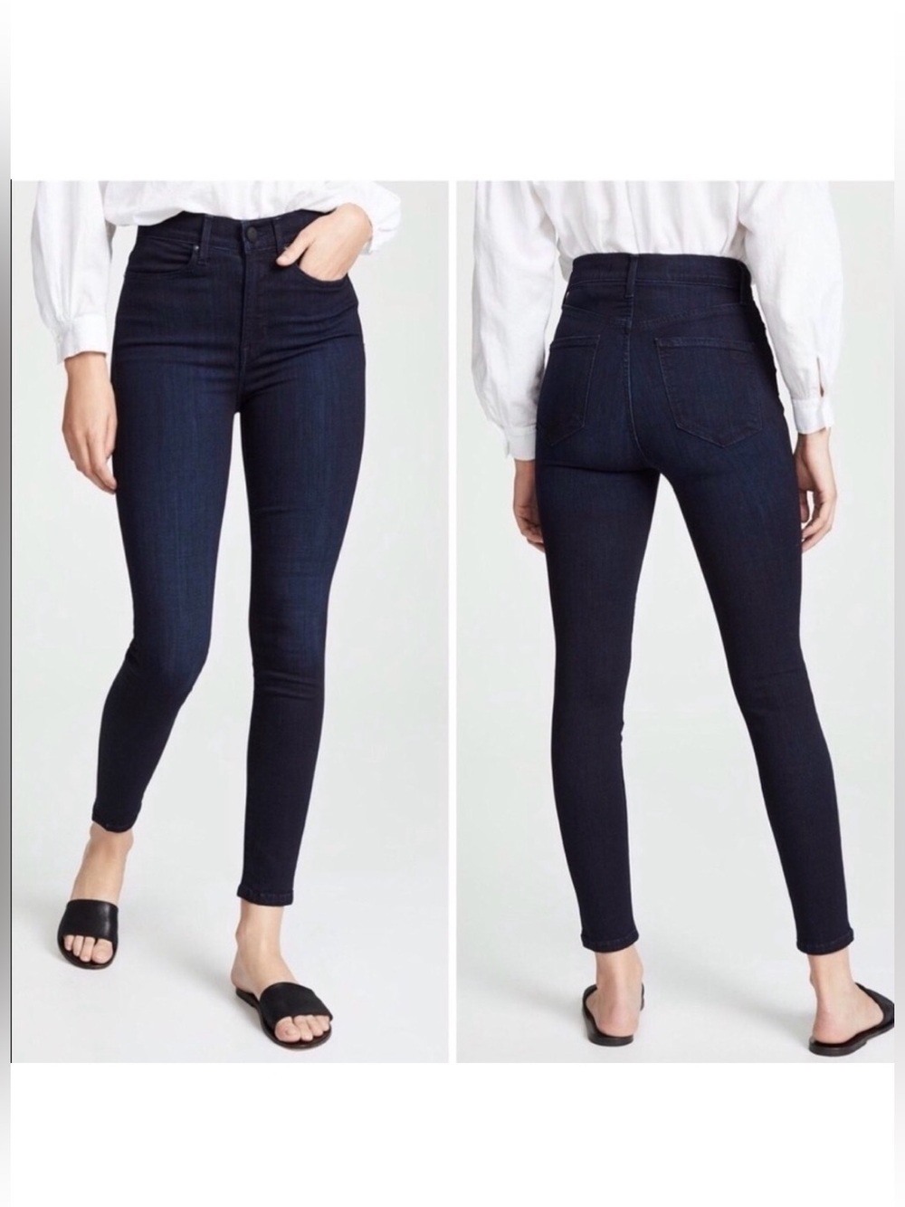 AYR The High-Rise Skinny Jeans Jaguar Legs blue wash stretch size 30x28